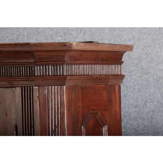 Small Antique Baroque Cabinet in Oak, 1780 For Sale - Image 9 of 18