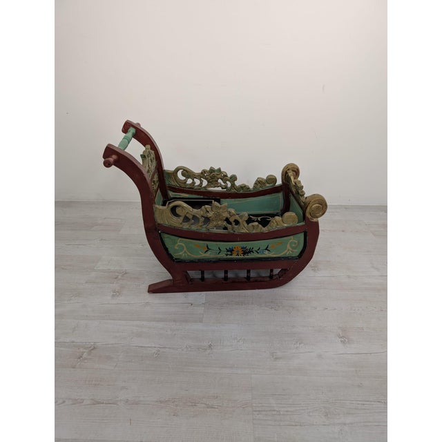 Decorative Sleigh in Wood, 1970s For Sale - Image 15 of 17