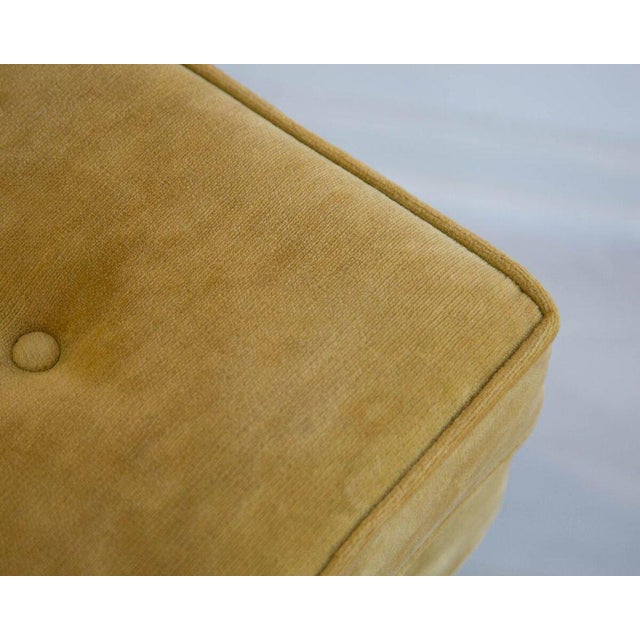 Pair of Mustard Yellow Velvet "X" Benches Chairish