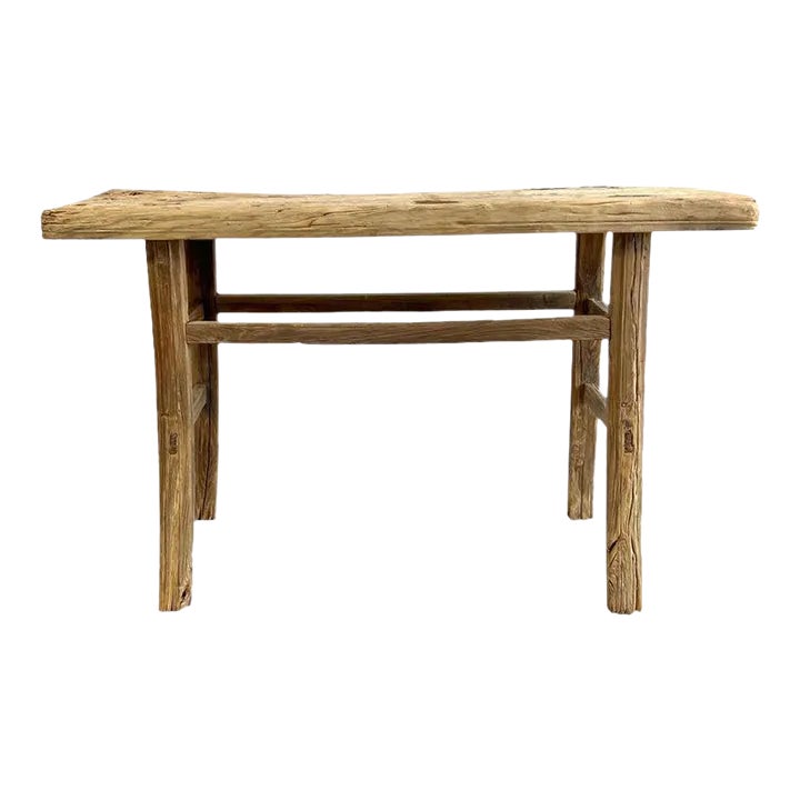 Vintage Elm Wood Console Table Chairish