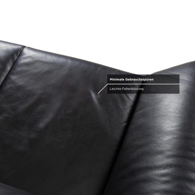 Black Atlanta 2-Seater Sofa in Black Leather from Laauser For Sale - Image 8 of 14
