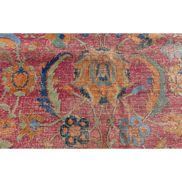 Well-executed and absolutely mesmerizing, this antique Isfahan (Esfahan) rug is truly a paragon of Persian craftsmanship....