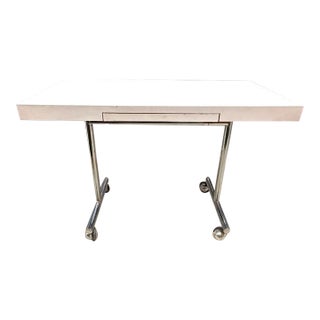 A Vintage Attribute to Hans Eichenberger Omega Desk for Stendig With Chrome Frame For Sale