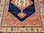 Vintage Turkish Azeri Rug, Hand-Knotted Handspun Wool, Geometric Serapi Pattern, Vegetable Dyes, Navy & Red, 8x11 For Sale - Image 10 of 15