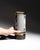 Tall Vintage Black and White Graphic Art Vase, 1970s For Sale - Image 4 of 9
