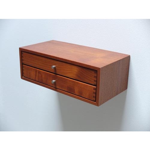 Floating Wall Shelf with Drawers by Kai Kristiansen for Axel Kjersgaard, 1960s For Sale - Image 6 of 18