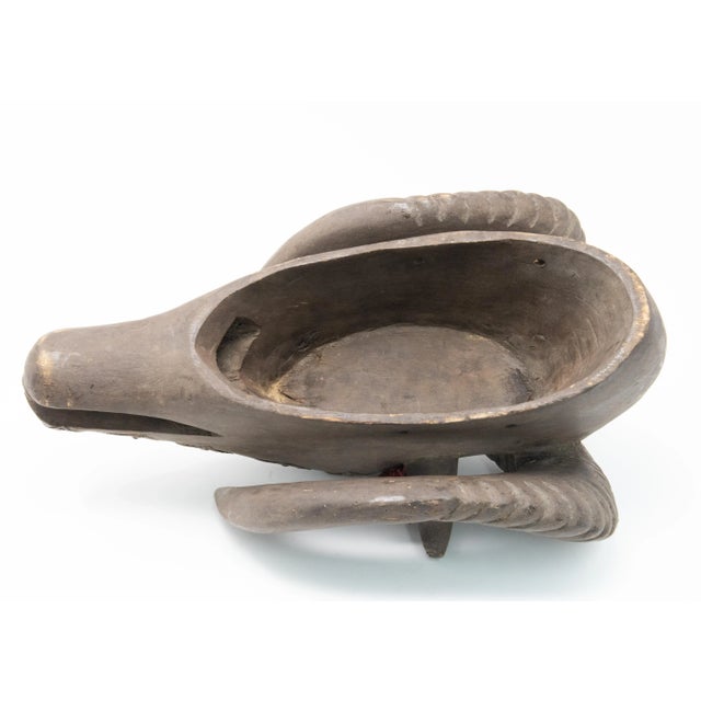 Wood Wood and Metal Plate Marka Ram Mask For Sale - Image 7 of 11