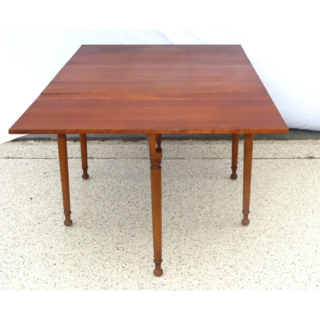 1970s Authentic Stickley Sold Wood Drop Leaf Dining Table For Sale In Tampa - Image 6 of 13