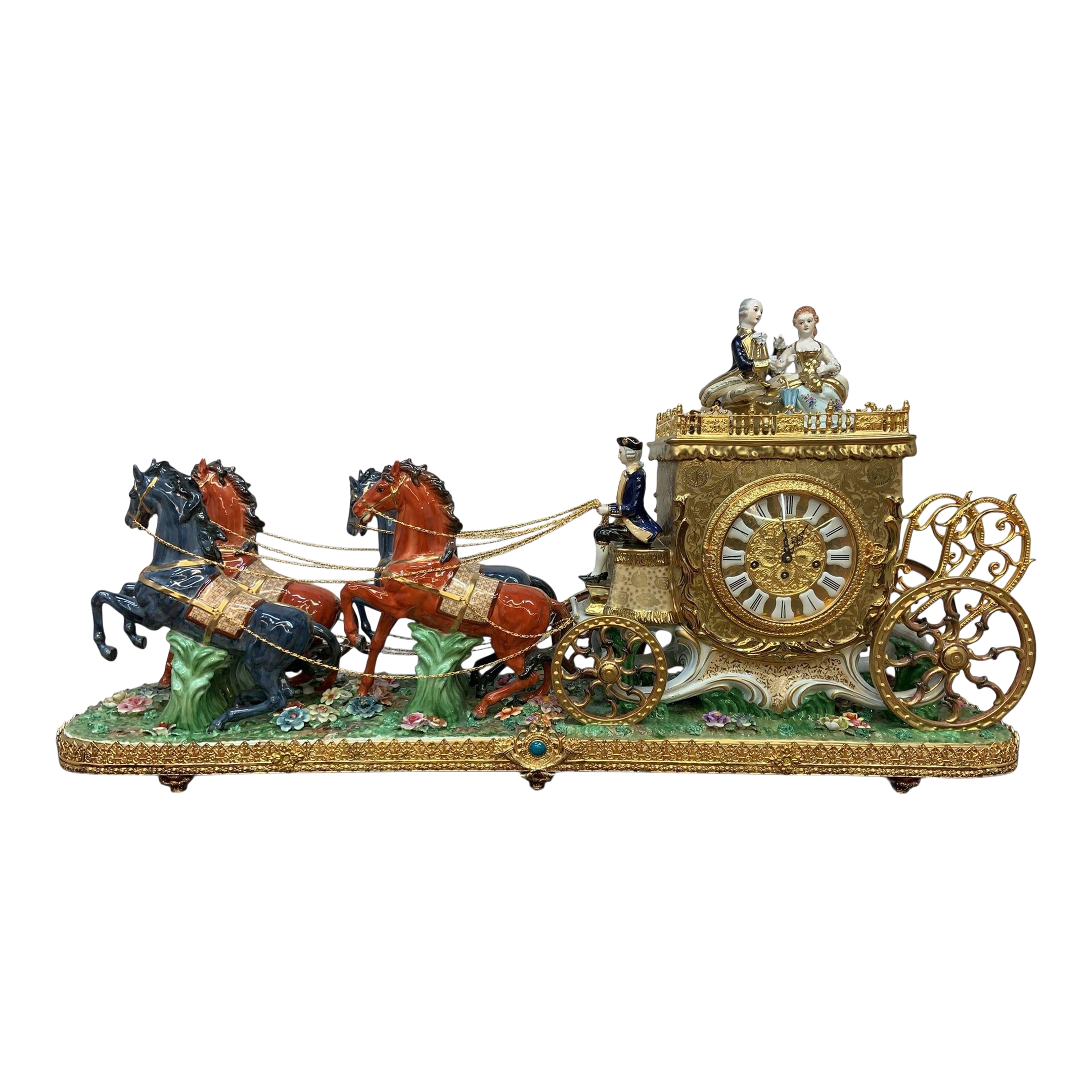 アンティーク　オブジェ Antique Franz Hermle Monumental Capodimonte Style Vienna Porcelain