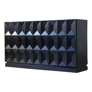 Brutalist Black Sideboard by Frans Defour, Belgium, 1970s For Sale