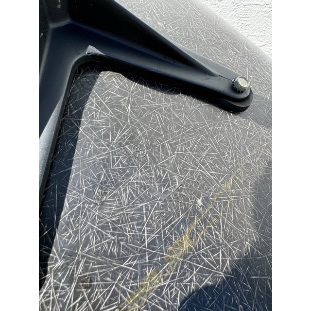 1960s Vintage Eames Pac-1 Armshell Chair by Herman Miller | Alexander Girard Stripe Upholstery | Mid-Century Modern For Sale - Image 10 of 12