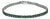 Men's .925 Sterling Silver Created Green Emerald Tennis Bracelet - 8.5" Inches For Sale