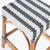 Navy Blue Robias 24.5 in. Seat Height Rectangular Rattan Backless Counter Stool with Footrest, White/Navy Stripe/ Natural Rattan Frame For Sale - Image 8 of 9