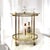 Metal Vintage French Brass Bar Cart from Maison Baguès For Sale - Image 7 of 13