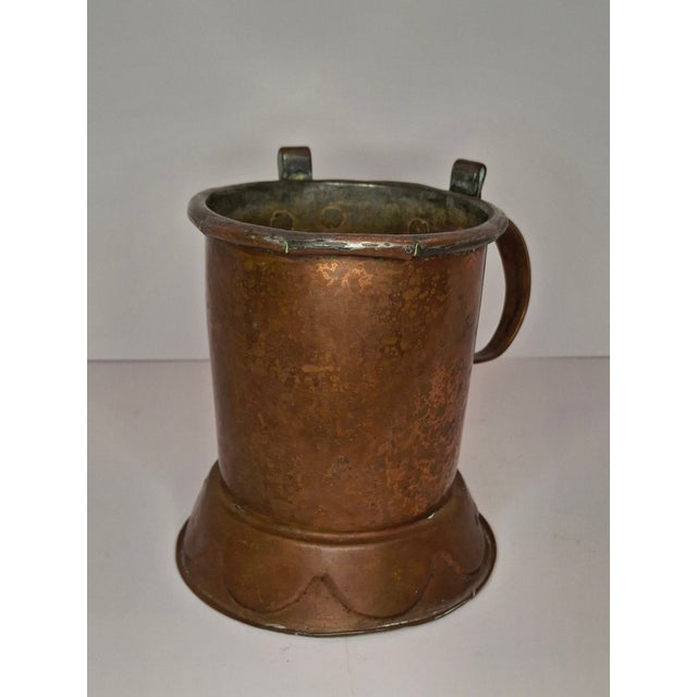 Metal Very Rare Antique Early 1800s Russian Copper Netilat Yadayim Washing Cup With Unique Base - Jewish Ritual Vessel For Sale - Image 7 of 18