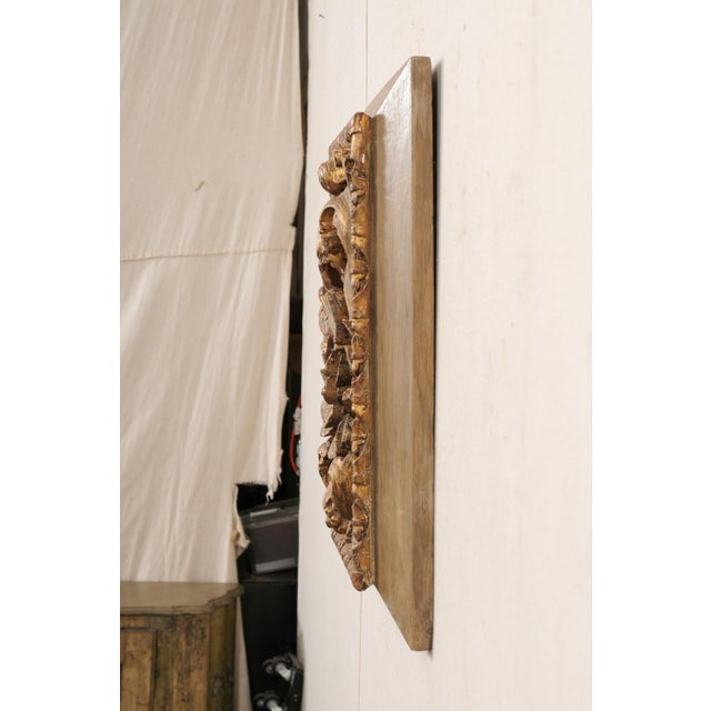 French Floral & Bird Carved Plaque, 19th Century For Sale - Image 4 of 9