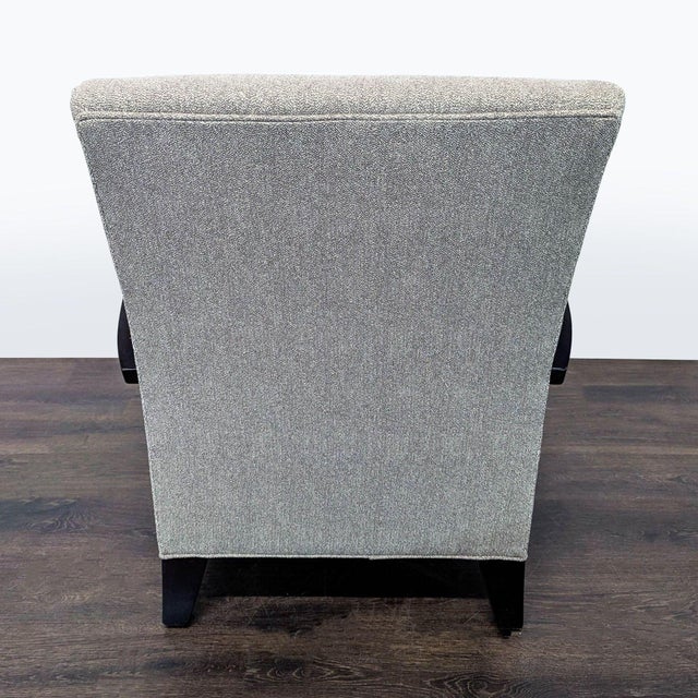 Light Gray Room & Board Sloan Modern Lounge Chair With Curved Wood Arms For Sale - Image 8 of 16