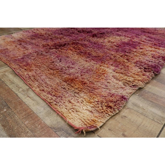 Tribal Vintage Beni Mrirt Moroccan Rug - 06'07 X 07'11 For Sale - Image 3 of 9