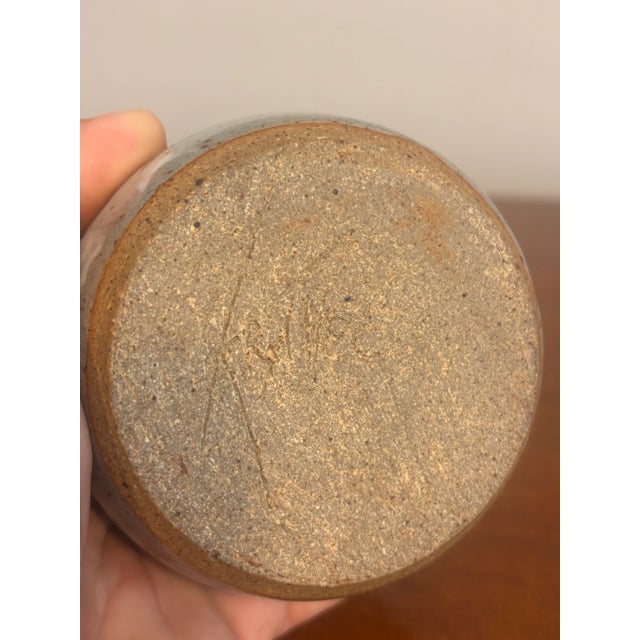 1960s Mid Century Modern Studio Ceramic Weed Pot For Sale - Image 5 of 5