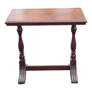 Late 19th Century Edwardian Mahogany Trestle Side Table