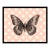 Modern Butterfly Large Canvas Print in Black Frame Color-Way 4 For Sale