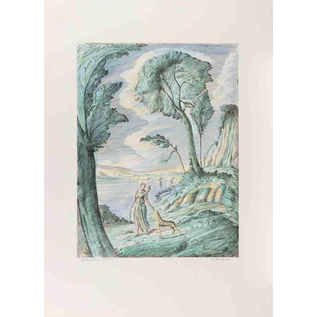 Vincenzo Maugeri, Diana Goddess, 1990s, Etching For Sale