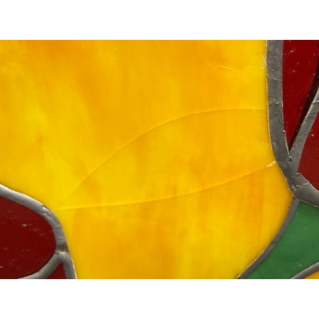 Circa 1978 Gene LeLonde Floral Stained Glass Panel For Sale - Image 14 of 14