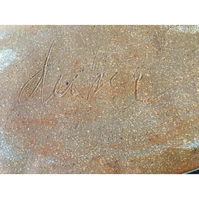 Mid-Century Modern Mid Century Blue Green Ceramic Fish Serving Dish For Sale - Image 3 of 5