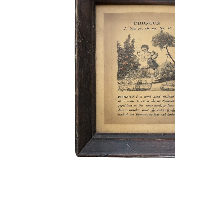 Set of 5 Antique English Regency Era Framed Grammar Prints, Circa 1800–1830 For Sale - Image 10 of 11