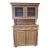 Antique European Pine Kitchen Dresser Hutch With Wire Mesh Doors For Sale