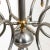 Vintage Large Steel and Brass Six Arm Chandelier For Sale In New York - Image 6 of 9