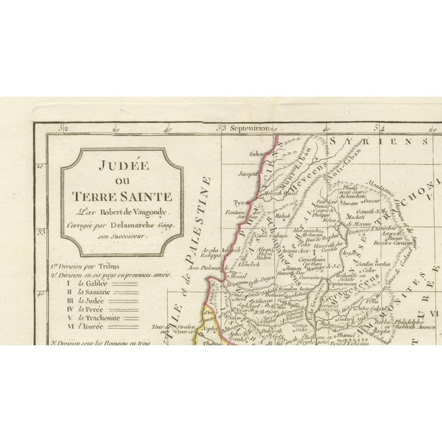Early 19th Century Antique Holy Land Map by Robert De Vaugondy, 1806 For Sale - Image 5 of 11