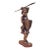 Vintage Hand-Carved Filipino Igorot Warrior Wood Sculpture – 23” For Sale