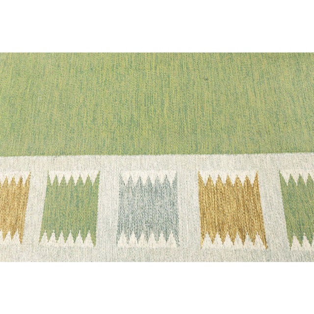 Doris Leslie Blau Vintage Swedish Flat Weave Rug by Bitte Ahlgren For Sale - Image 4 of 11