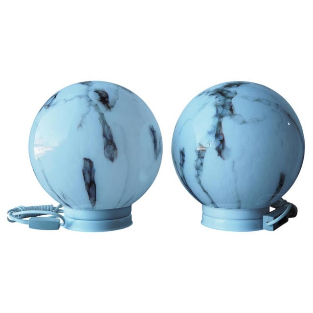 Mid-Century Sphere Table Lamps, Europe, 1970s, Set of 2 For Sale - Image 13 of 13