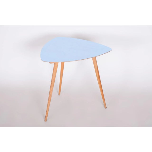 Small Blue Table, 1950s For Sale - Image 4 of 7