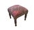 Vintage Stool/Footstool Upholstered W/Kutchi Indian Banjara Fabric With Mirrors 15" H For Sale - Image 4 of 9
