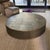 Modern Restoration Hardware Graydon Shagreen Round Black Coffee Table With Brass Trim For Sale - Image 3 of 4