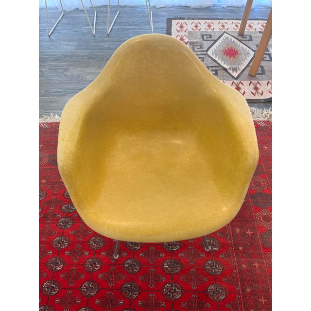 1960s A Pair of Eames for Herman Miller Mid Century Lemon Yellow Fiberglass Shell Chair MCM For Sale - Image 5 of 18