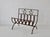 Rustic Western Style Wrought Iron Fireplace Log Holder Open Stars Cutouts Detail Vintage For Sale In Miami - Image 6 of 13
