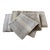 Contemporary Italian Linen Hand Towels by Tessitura Pardi in Taupe With Gold - Set of 3 For Sale