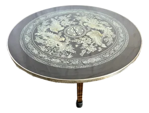 Vintage Korean Mother of Pearl Inlay Foldable Coffee Table