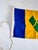 Yellow Saint Vincent & the Grenadines Vintage Nautical Burgee Flag For Sale - Image 8 of 11