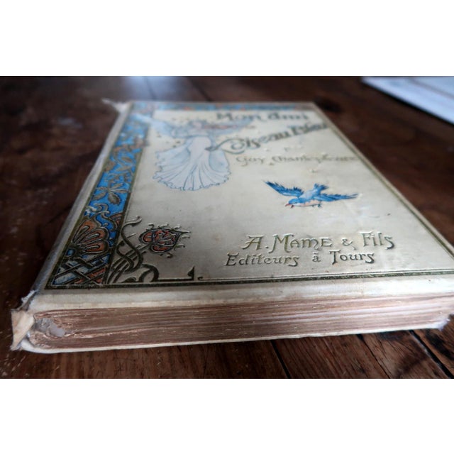 Antique French Illustrated Book "Mon Ami l'Oiseau Bleu" by Guy Chantepleure, c.1900 – Art Nouveau For Sale - Image 4 of 12
