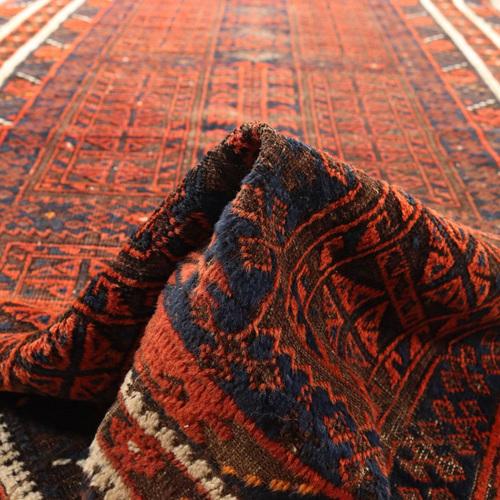 Baluchi Rug in Cotton & Wool For Sale - Image 10 of 12