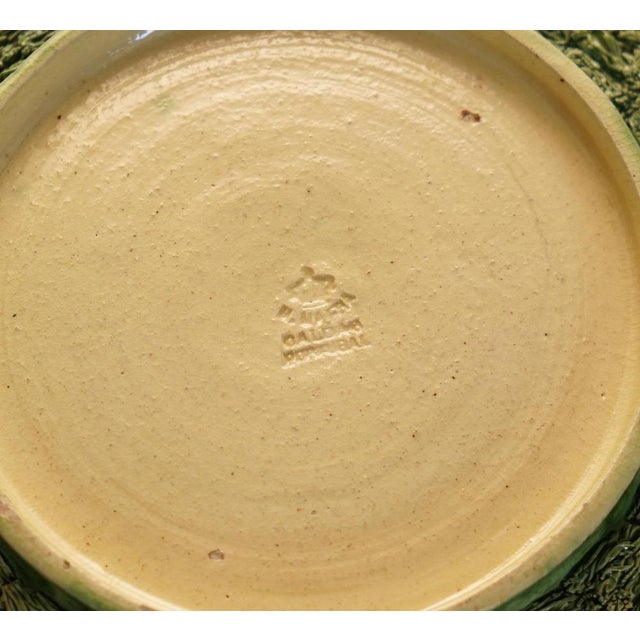 Victorian Portuguese Mafra Palissy Ware Ewer Jug & Saucer, 1880s For Sale - Image 4 of 18