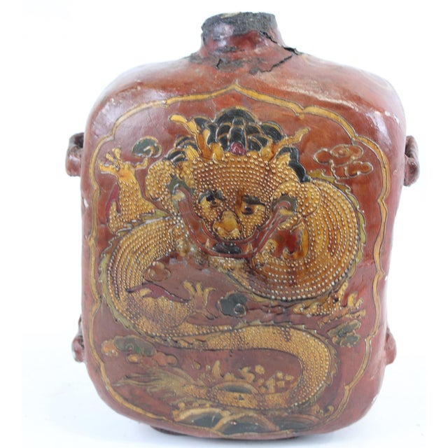 Vintage Dragon Design Oil Storage Vessel For Sale - Image 4 of 14
