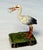 19th Century Antique 19th Century Cold Painted Austrian Vienna Bronze Stork Crane Baby Statue For Sale - Image 5 of 9
