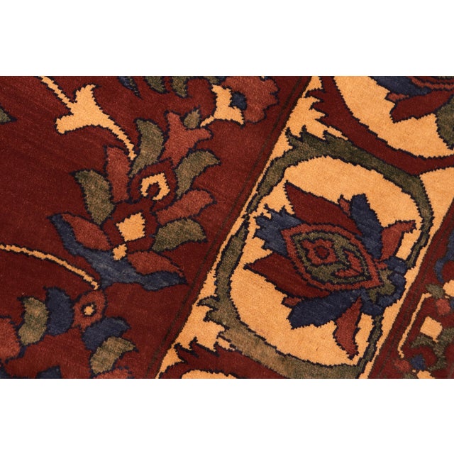 Tribal Kargahi 1980's Rust/Gold Wool Rug - 7'1'' X 9'10'' For Sale In New York - Image 6 of 10