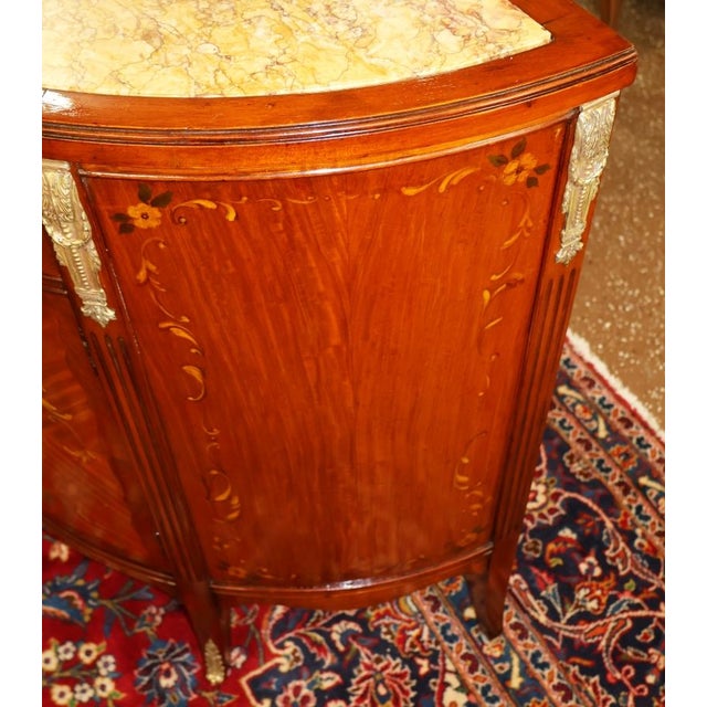 Early 20th Century French Louis XV Marble Top Paint Decorated Chest Commode For Sale - Image 4 of 17